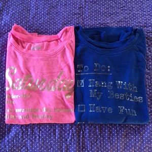 2 long sleeve Justice shirts